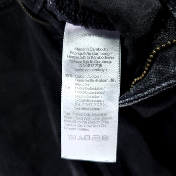 Madewell The Curvy '90s Straight Jean Size 24 Black Grunge High Rise - Picture 13 of 14